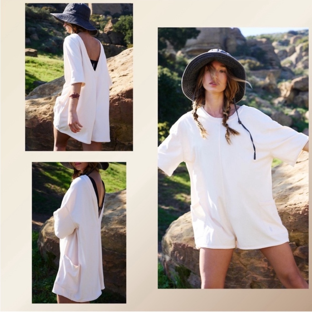 🌟 NWOT 🌟 Free People Hot Shot Tee Romper - Picture 1 of 5
